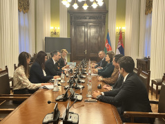 25 October 2023 The National Assembly Speaker in meeting with the delegation of the Azerbaijani National Assembly Friendship Group with Serbia